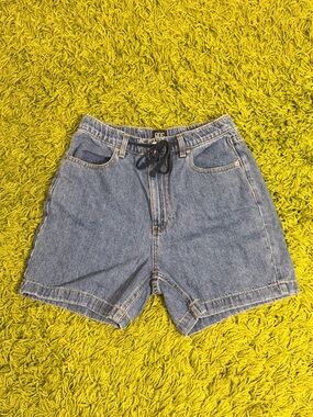 Urban Outfitters Light Blue Denim High-Waist Drawstring Shorts